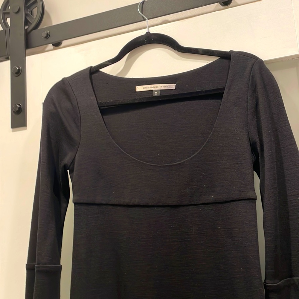 DVF Black Dress, Size 2
